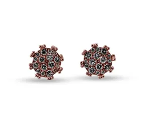 0.50ctw Round Brilliant Diamond Crown Stud Earrings in 10k Rose Gold