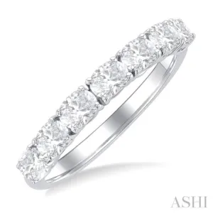 1 ctw East-West Oval Cut Diamond Fashion Ring in 14K White Gold