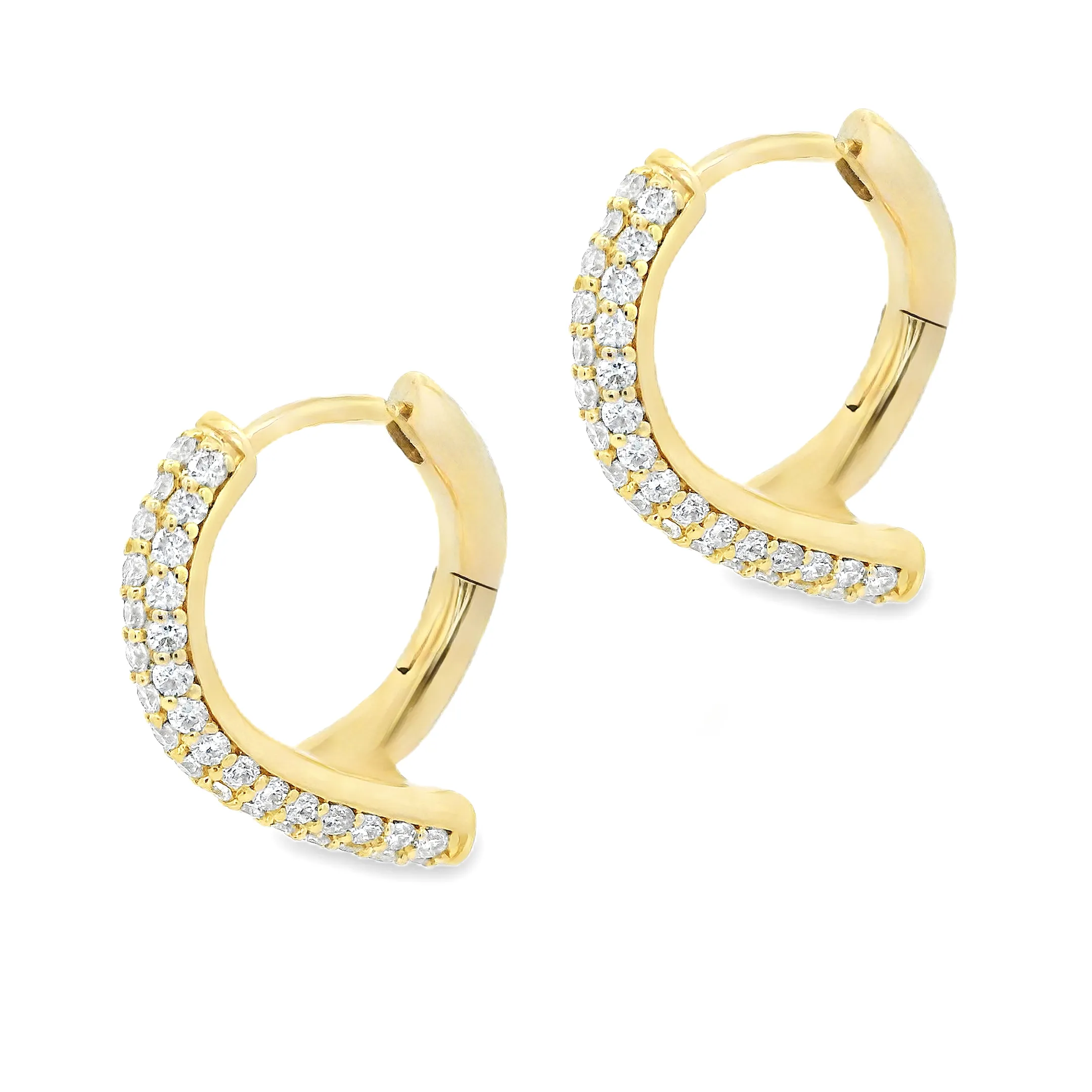 1.00ct 14k Yellow Gold Diamond Earrings