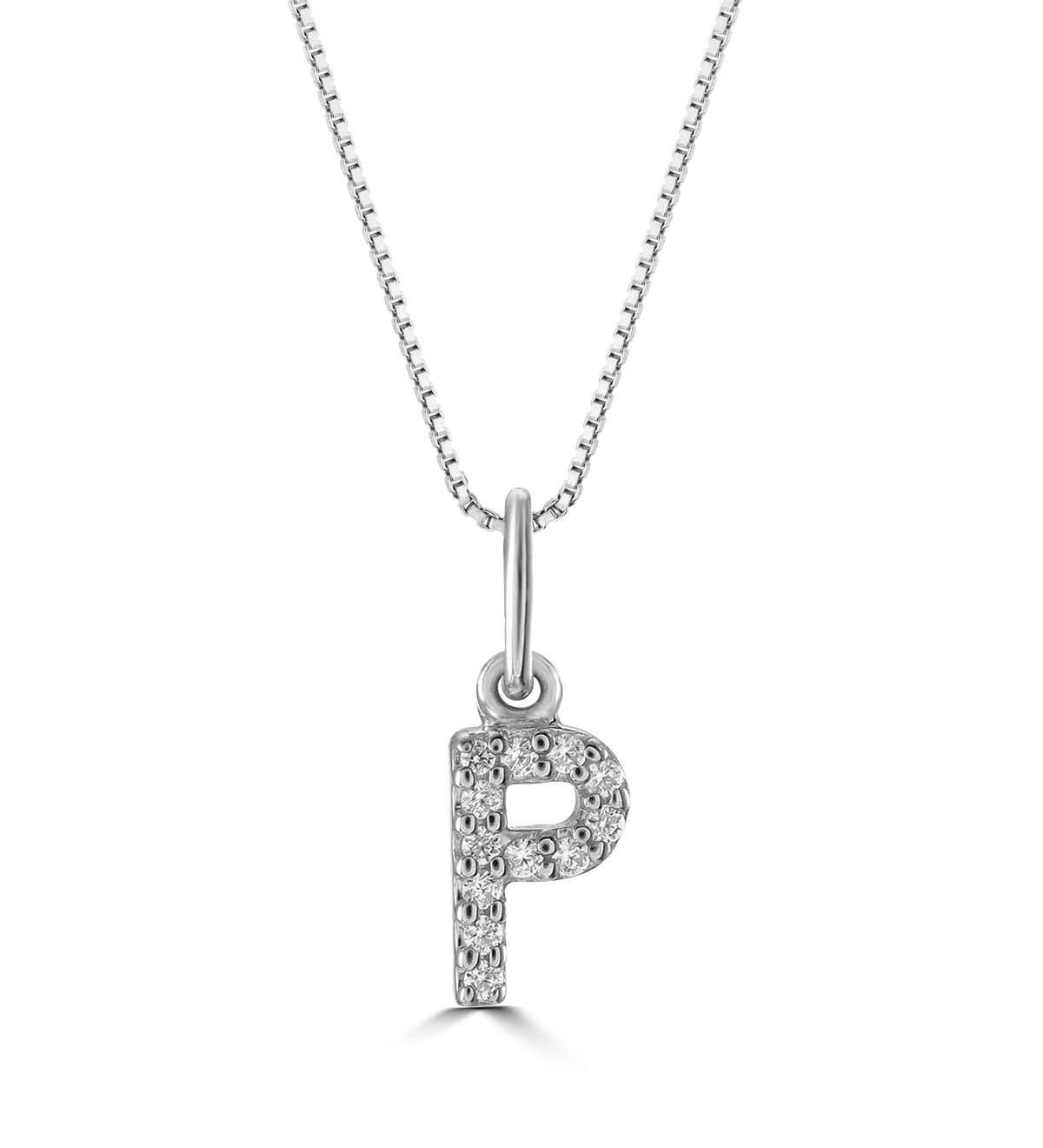 10k Gold Mini Diamond Letter Pendant