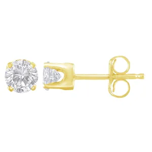 14K Yellow Gold 1/3ct TDW Diamond Solitaire Stud