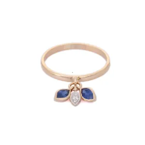 14K Yellow Gold Sapphire Ring