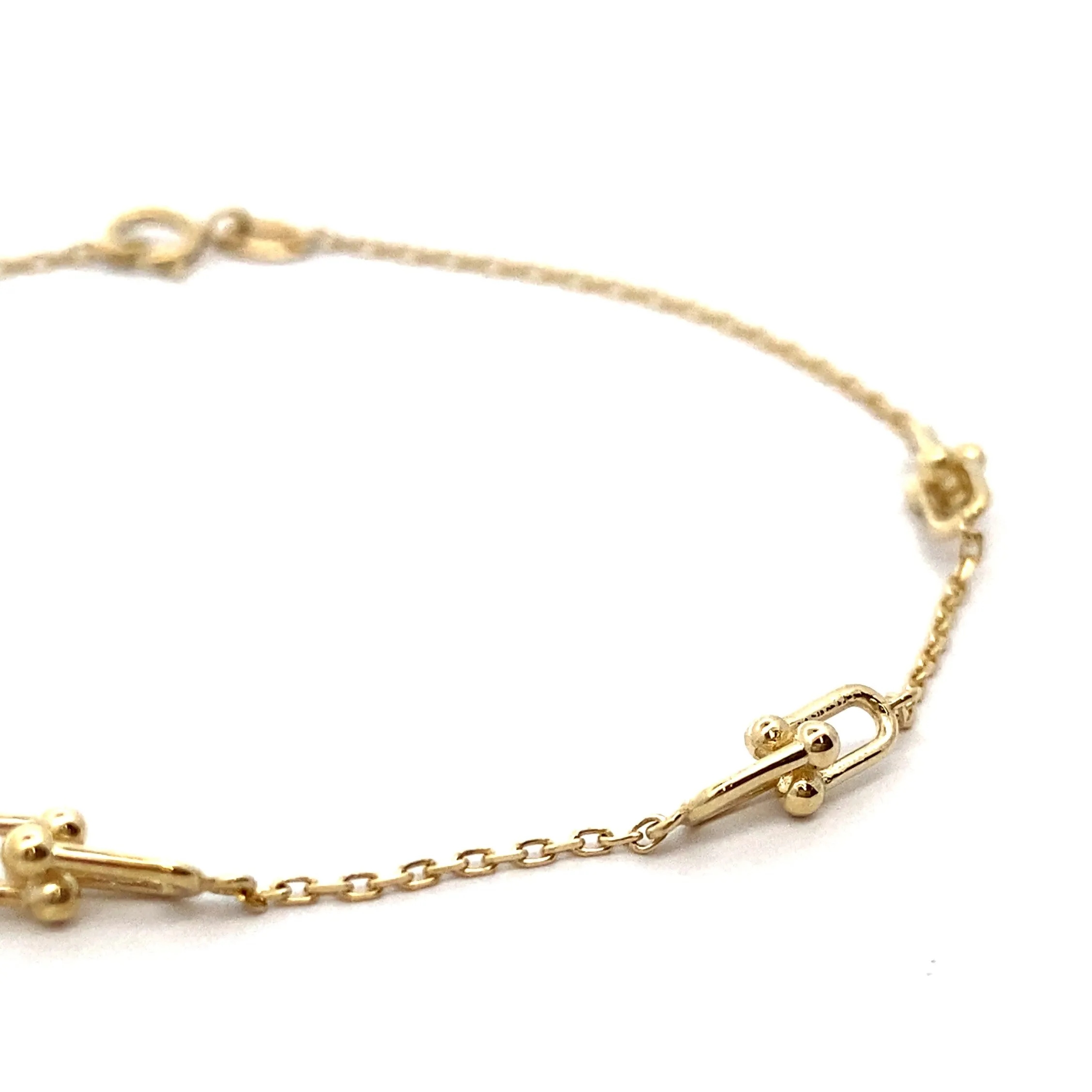 9ct Yellow Gold Hardware Link Bracelet