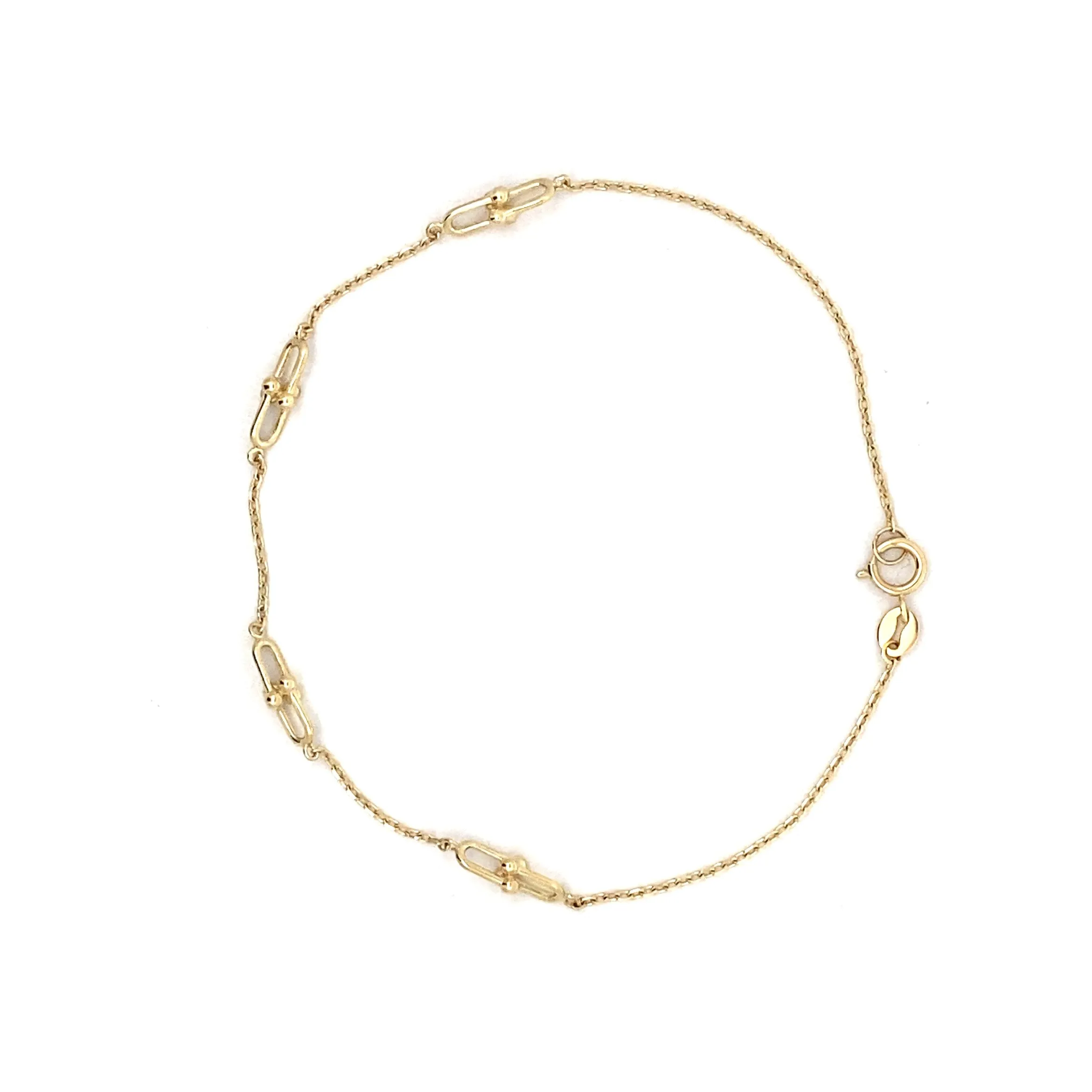 9ct Yellow Gold Hardware Link Bracelet