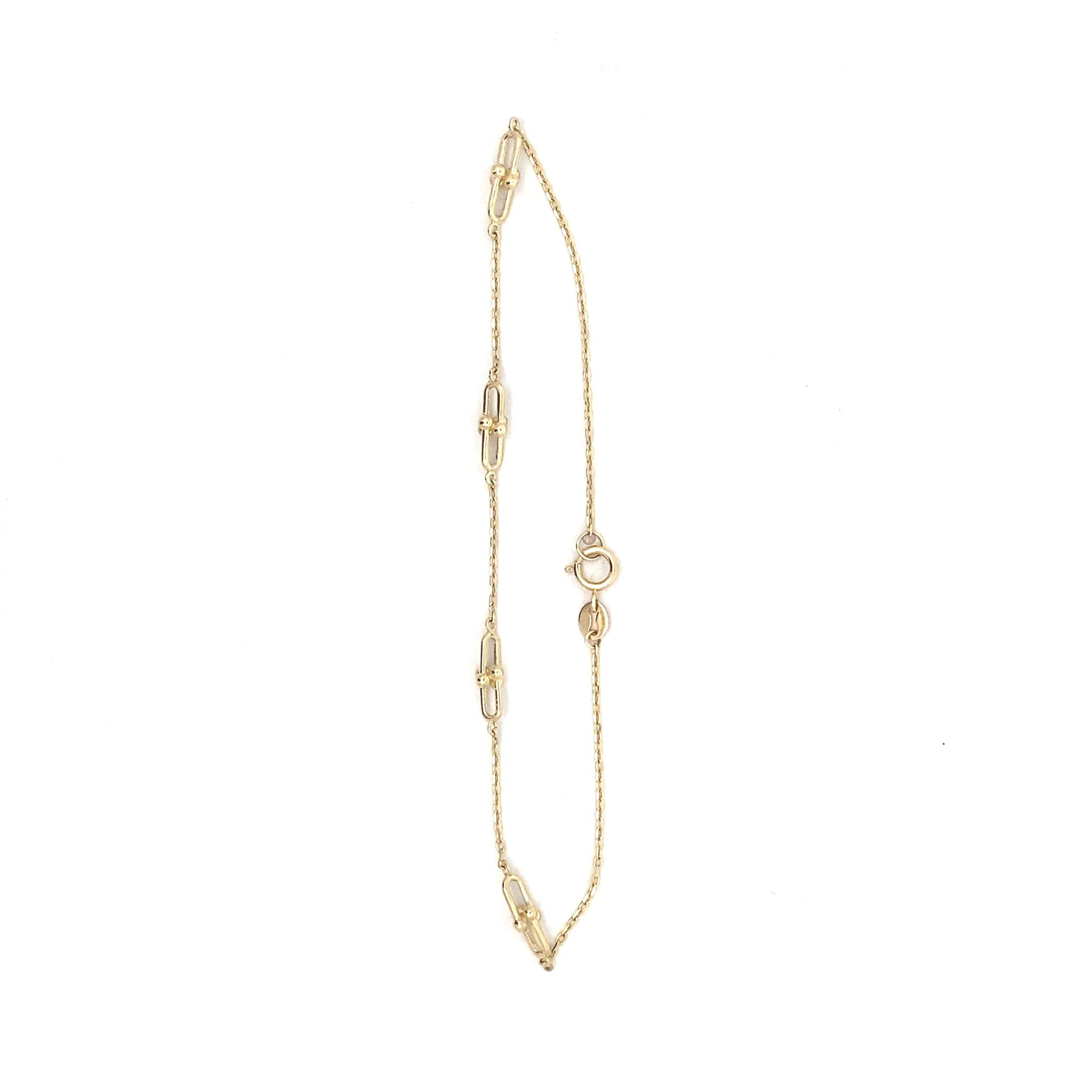 9ct Yellow Gold Hardware Link Bracelet