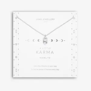 Affirmation Crystal A Little Karma Howlite Silver 46cm Extender Necklace 5265