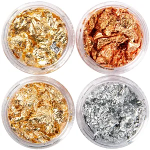 American Crafts Color Pour Resin Mix-Ins-Foil Flakes - Metallic 4/Pkg