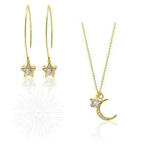 Aurora Crystal Star Earring and Necklace Jewelry Set