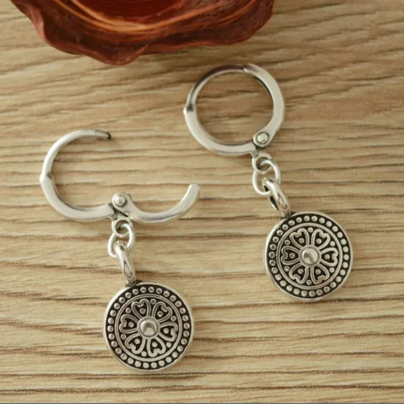 Circular Trend Bohemian Fashionable Women's Pierced Vintage European Flower Earring