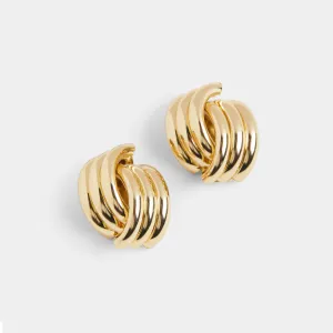 Claw Knot Stud Earring - Gold