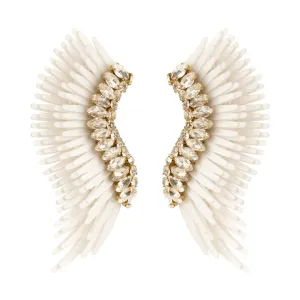 Clustered Midi Madeline Earrings (White Clear)