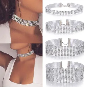 Crystal Rhinestone Jewelry Chokers Necklaces