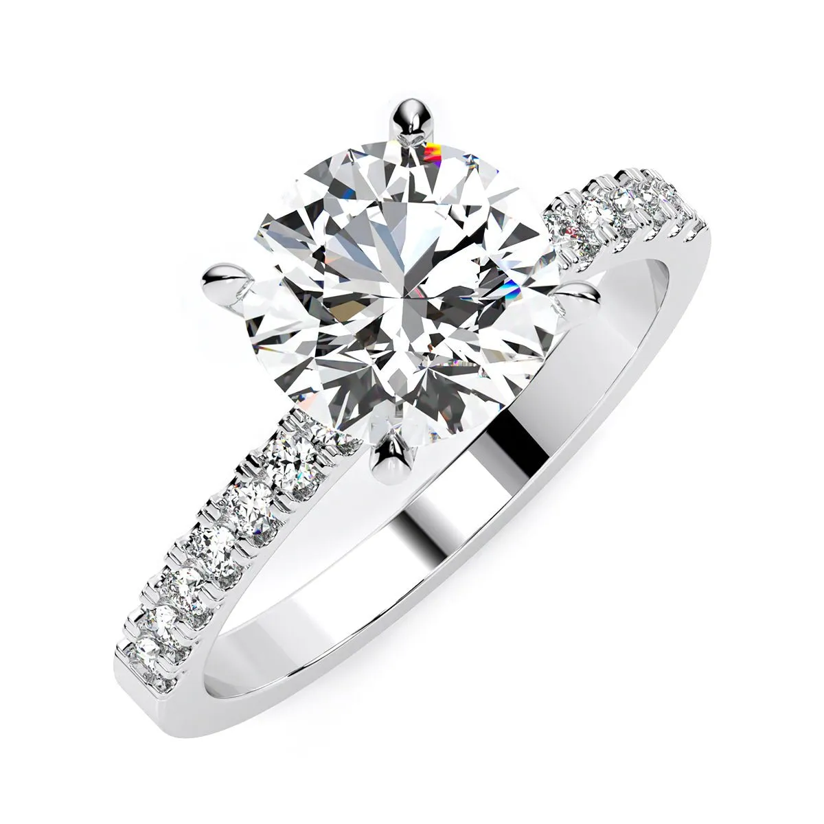 Dahlia - GIA Natural Round Diamond Engagement Ring