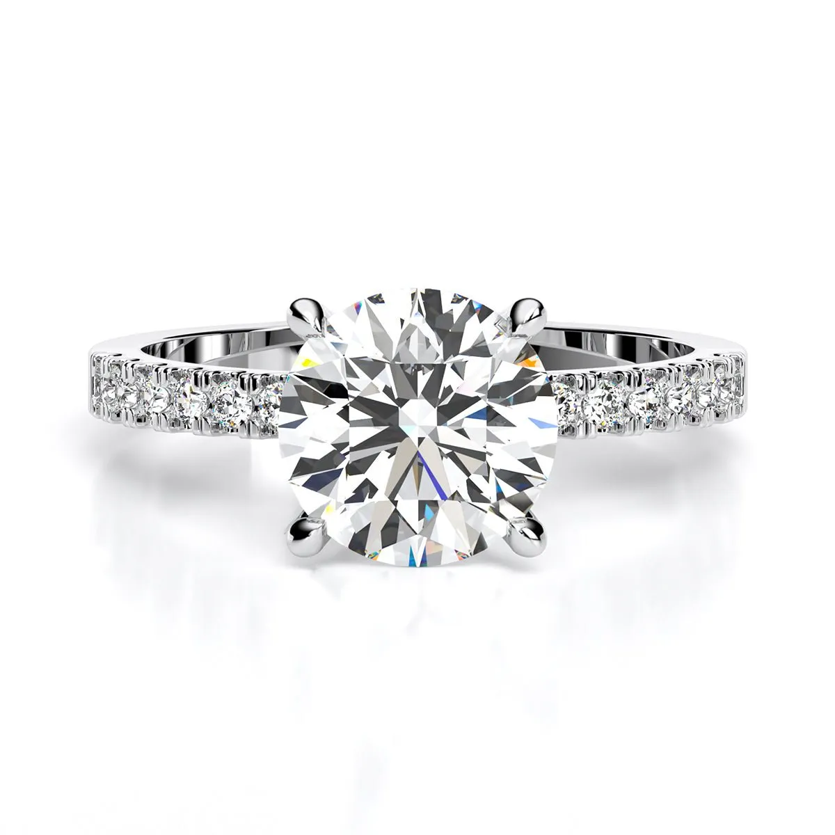 Dahlia - GIA Natural Round Diamond Engagement Ring