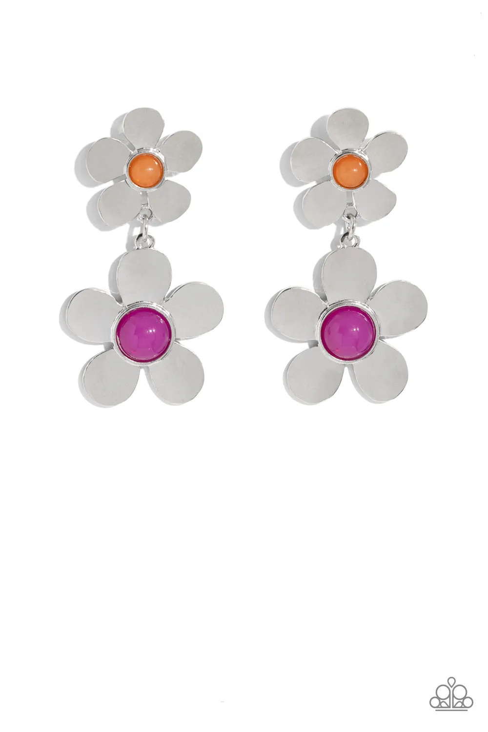 Earrings Fashionable Florals - Pink E078