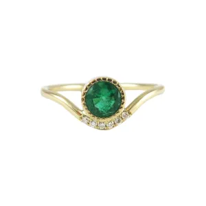 Emerald Wave Ring