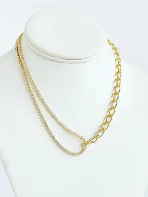 Eternity Sparkling Double Chain Necklace