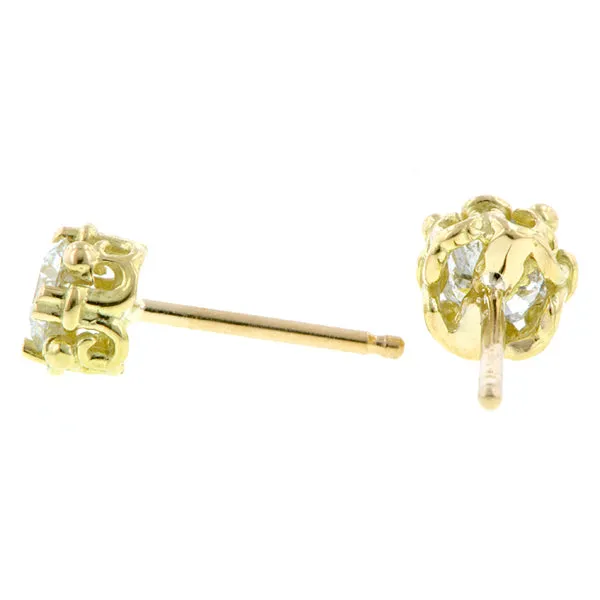 Fancy Basket Diamond Stud Earrings- Heirloom by Doyle & Doyle