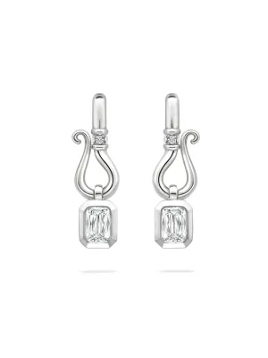 Florentine Ashoka Platinum Diamond Earrings