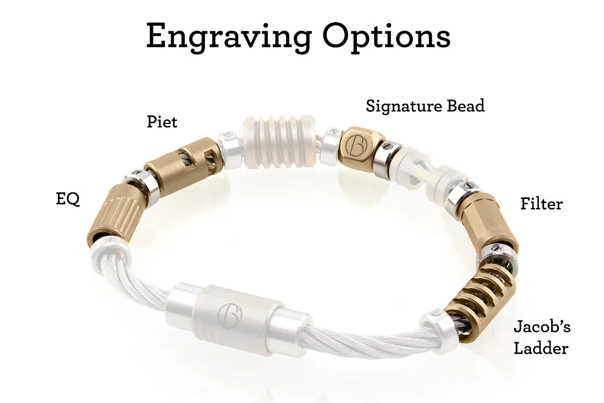 Fully Loaded Champagne Gold PVD CABLE Stainless Steel Bracelet