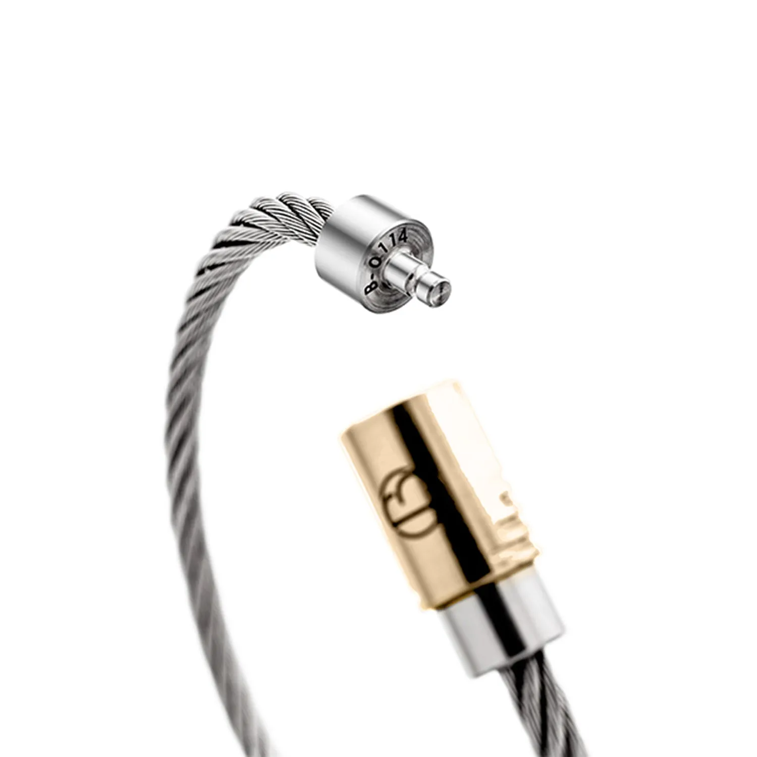 Fully Loaded Champagne Gold PVD CABLE Stainless Steel Bracelet