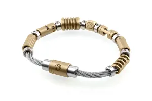 Fully Loaded Champagne Gold PVD CABLE Stainless Steel Bracelet