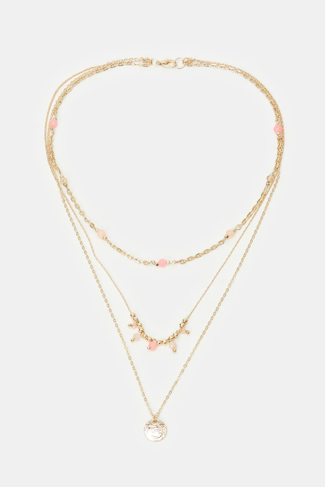 Girls Gold Layered Necklace