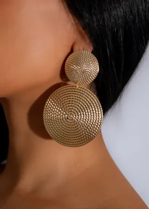 Glamorous World Earrings Gold