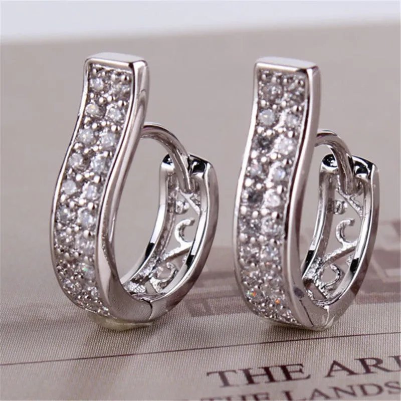 High Quality Small Hoop Earrings For Women Crystals Cubic Zirconia Earing Brinco Birthday Valentine Gift Jewellery Earings