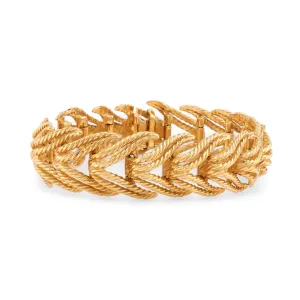 Iconic Tiffany & Co. French 18K yellow gold braided bracelet