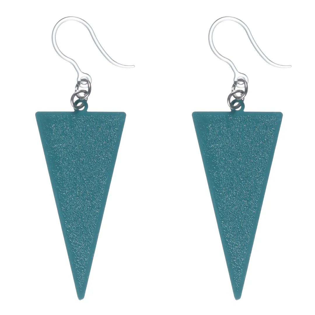 Inverted Triangle Dangles Hypoallergenic Earrings for Sensitive Ears Made with Plastic Posts