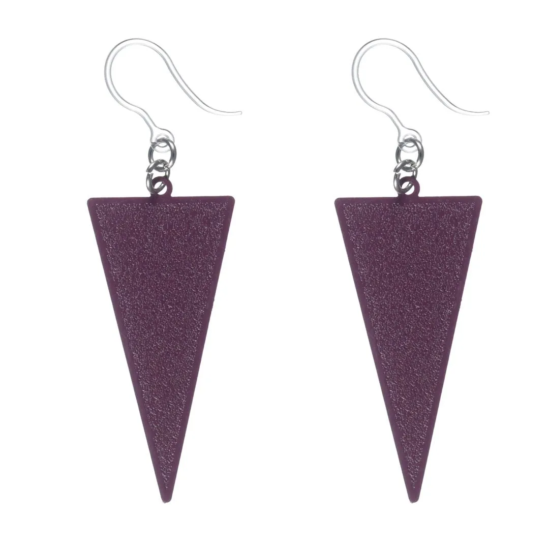 Inverted Triangle Dangles Hypoallergenic Earrings for Sensitive Ears Made with Plastic Posts