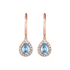 Le Vian 14K Strawberry Gold Blueberry Zircon Earrings with Nude Diamonds