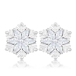 Liv Brilliant Snowflake Silver Earrings