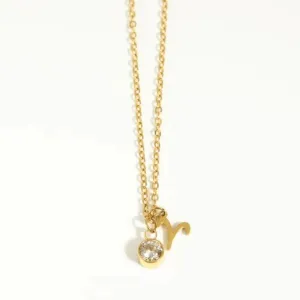 Love Waterproof April & Aries Necklace Gold Plating