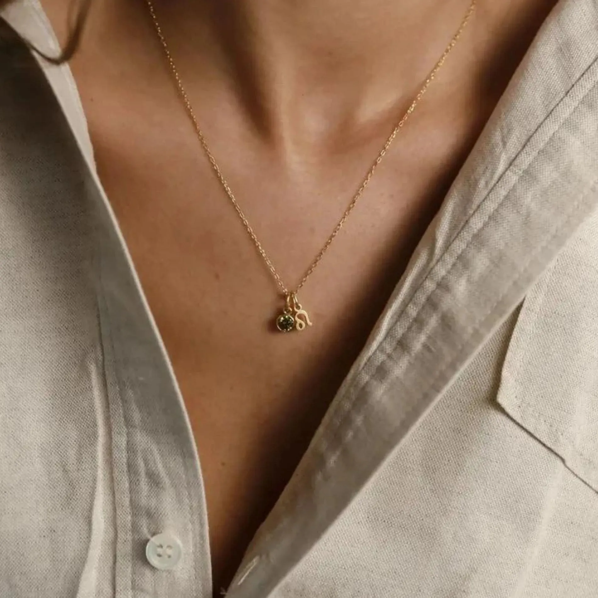 Love Waterproof April & Aries Necklace Gold Plating