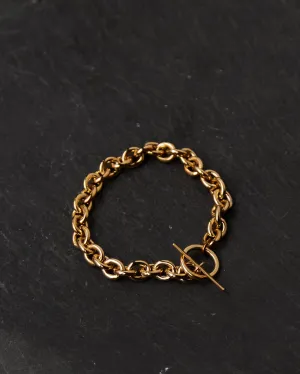 Maslo Small Round Chain Bracelet with Toggle