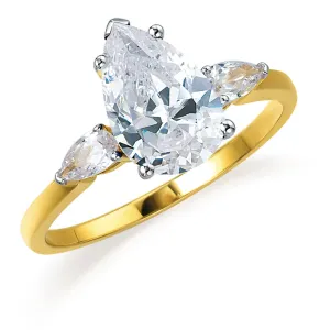 Mia Pear Cut Trilogy Ring