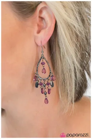 Paparazzi Earring ~ Catch of The Day - Purple