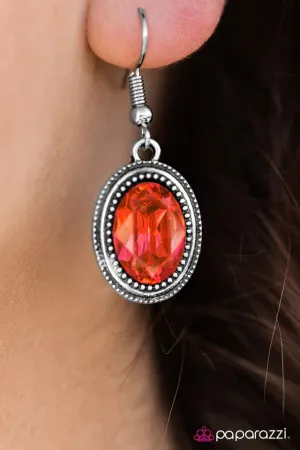 Paparazzi Earring ~ Galactic Glam - Orange