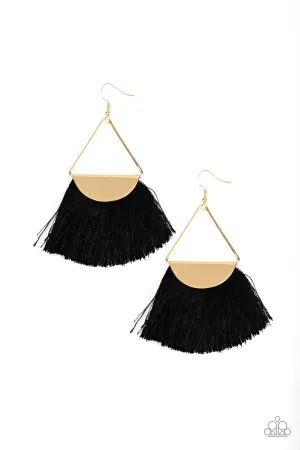 Paparazzi Earring ~ Modern Mayan - Black