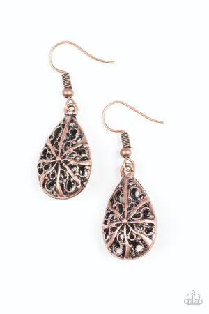 Paparazzi Earring ~ Western Wisteria - Copper