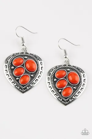 Paparazzi Earring ~ Wild Heart Wonder - Orange