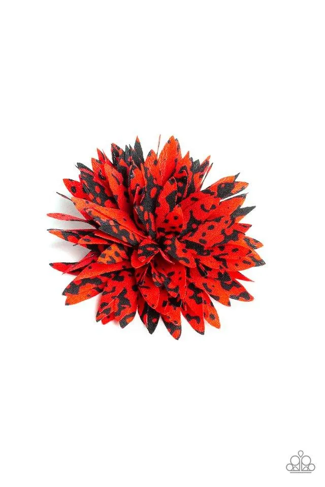 Paparazzi Hair Accessories ~ Splattered Splendor - Red