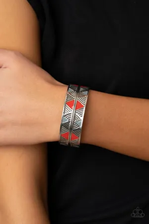 Paparazzi Hidden Glyphs - Red Bracelet