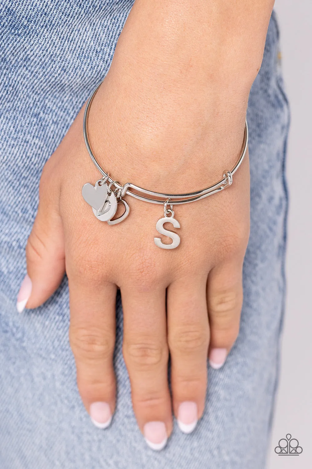 PAPARAZZI Making It INITIAL - Silver - S BRACELETS