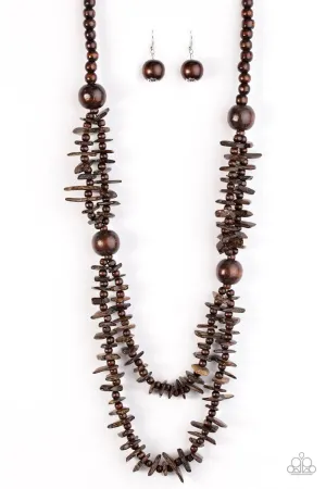 Paparazzi Necklace ~ Hey BAY BAY - Brown