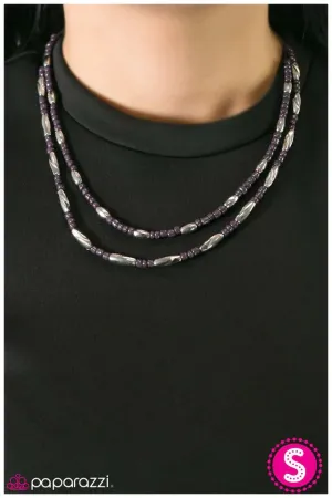 Paparazzi Necklace ~ I Should BEAD So Lucky - Purple