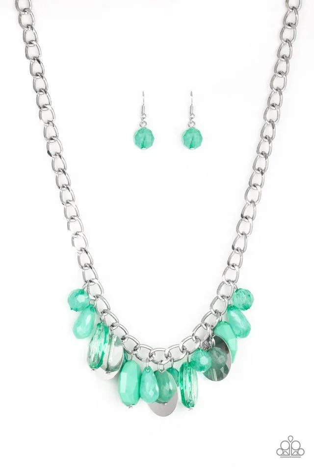 Paparazzi Necklace ~ Treasure Shore - Green