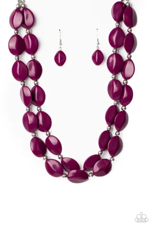 Paparazzi Necklace ~ Two-Story Stunner - Purple